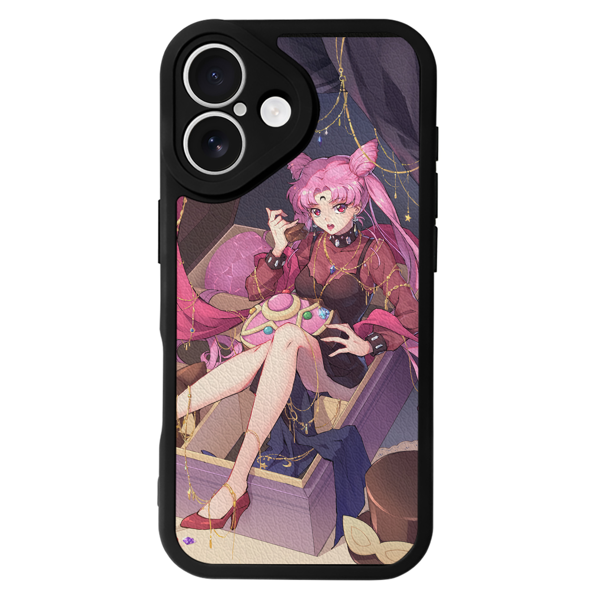 （画像用） 美少女戦士セーラームーン Sailor Moon 【iPhone 16シリーズ対応】シリコンスマホケース（レザー調） 材質：シリコン